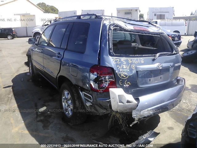 JTEDP21A950053122 - 2005 TOYOTA HIGHLANDER LIMITED BLUE photo 3