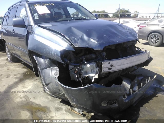 JTEDP21A950053122 - 2005 TOYOTA HIGHLANDER LIMITED BLUE photo 6