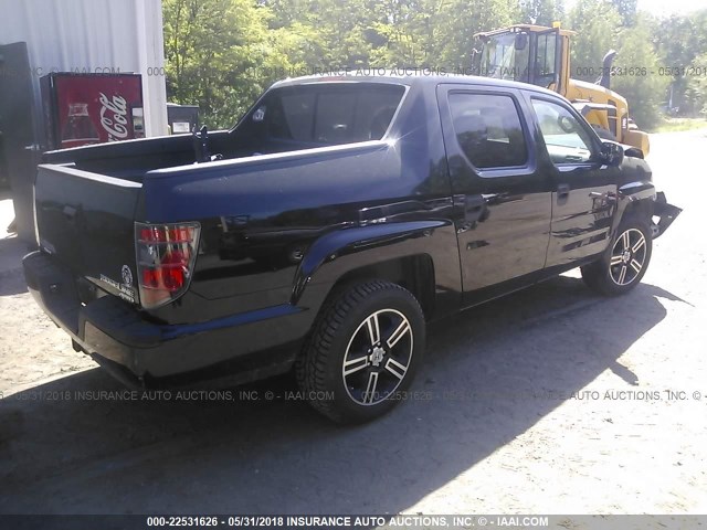 5FPYK1F79EB014860 - 2014 HONDA RIDGELINE SPORT BLACK photo 4