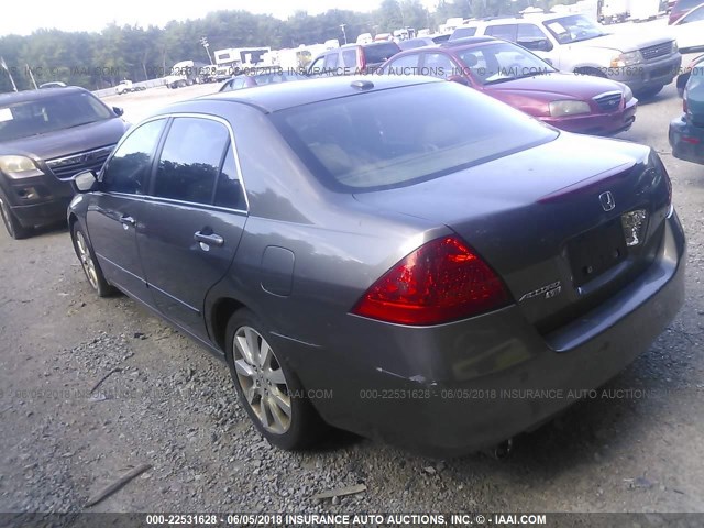 1HGCM66517A020609 - 2007 HONDA ACCORD EX GRAY photo 3