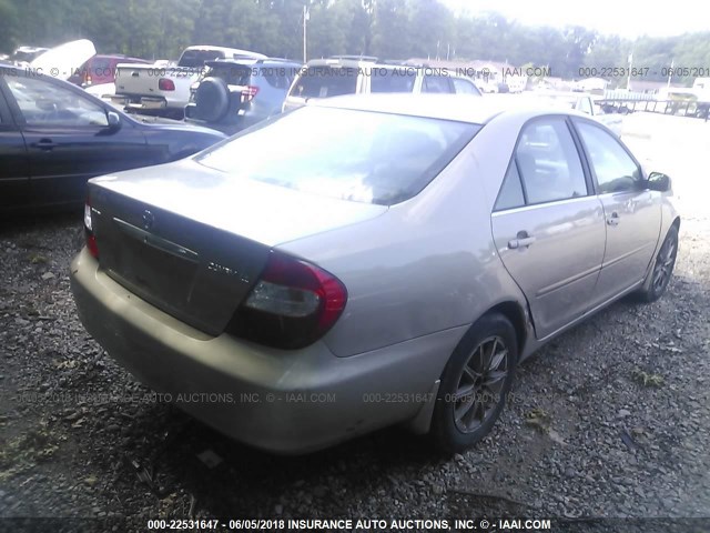 4T1BE32KX3U187931 - 2003 TOYOTA CAMRY LE/XLE/SE GOLD photo 4