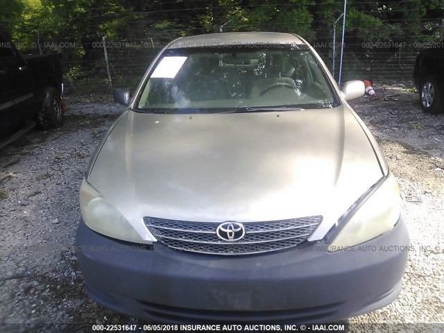 4T1BE32KX3U187931 - 2003 TOYOTA CAMRY LE/XLE/SE GOLD photo 6