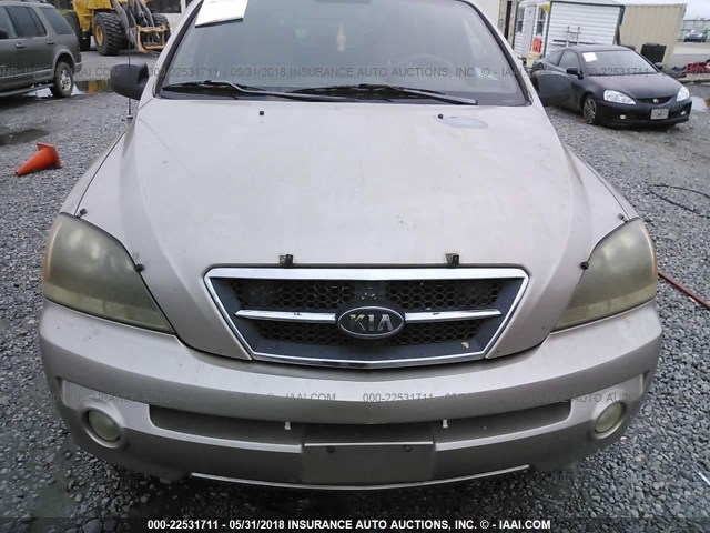 KNDJD733055338743 - 2005 KIA SORENTO GOLD photo 6