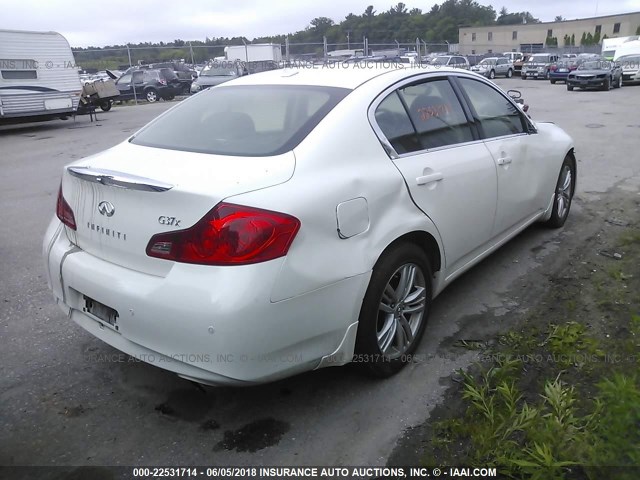 JN1CV6AR5CM675888 - 2012 INFINITI G37 WHITE photo 4