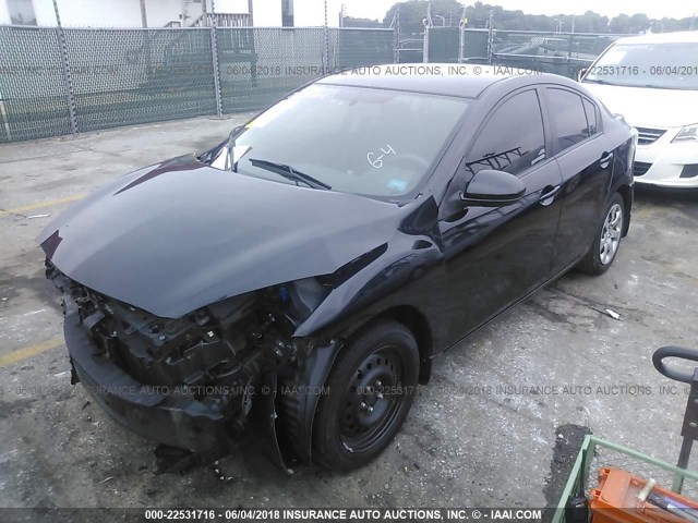 JM1BL1SF4A1203914 - 2010 MAZDA 3 I BLACK photo 2