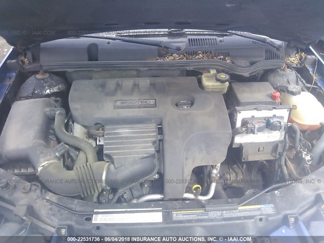 1G8AZ55F46Z105479 - 2006 SATURN ION LEVEL 2 BLUE photo 10