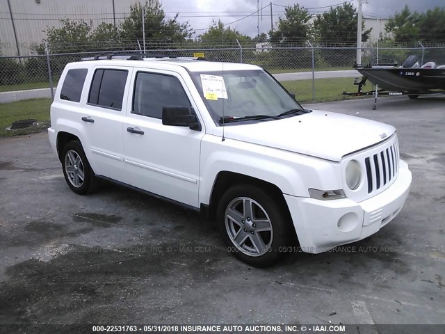 1J8FT48W67D416437 - 2007 JEEP PATRIOT LIMITED WHITE photo 1