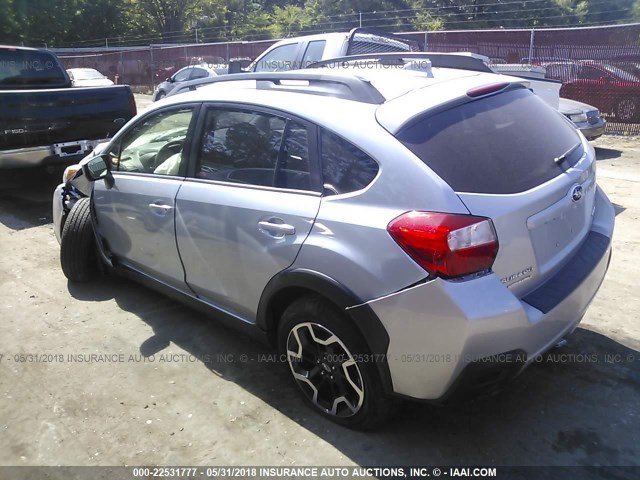 JF2GPADC3HH237956 - 2017 SUBARU CROSSTREK PREMIUM ვერცხლისფერი ფოტო 3