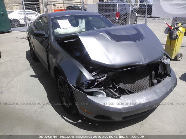 1ZVBP8AM1C5270430 - 2012 FORD MUSTANG GRAY photo 1