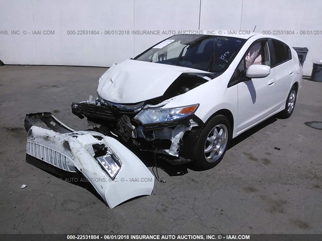 JHMZE2H30CS005516 - 2012 HONDA INSIGHT WHITE photo 2