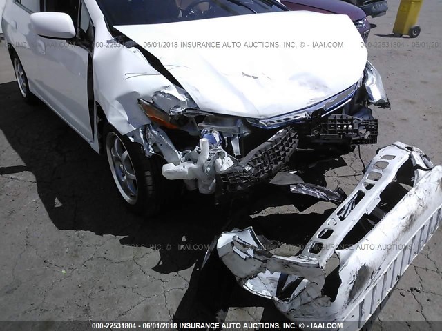 JHMZE2H30CS005516 - 2012 HONDA INSIGHT WHITE photo 6