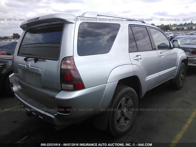 JTEBT17R830010754 - 2003 TOYOTA 4RUNNER LIMITED SILVER photo 4