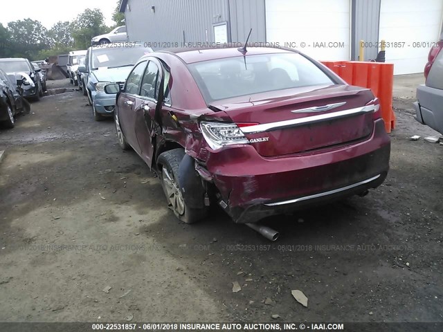 1C3CCBCG0EN157762 - 2014 CHRYSLER 200 LIMITED RED photo 3