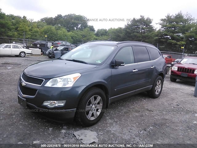 1GNLVGED8AS132469 - 2010 CHEVROLET TRAVERSE LT BLUE photo 2