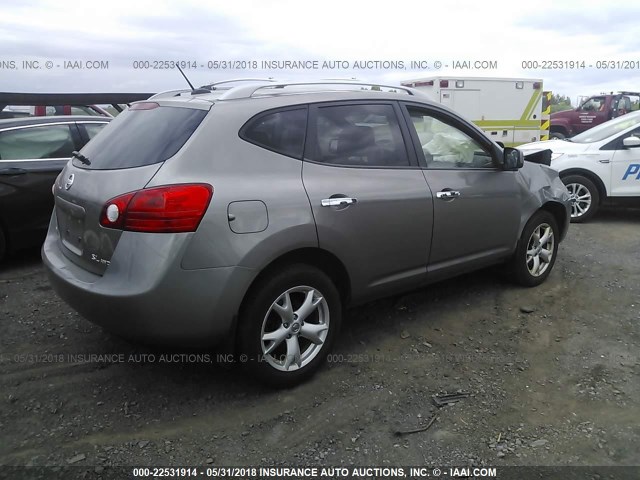 JN8AS5MV2AW129992 - 2010 NISSAN ROGUE S/SL/KROM GRAY photo 4