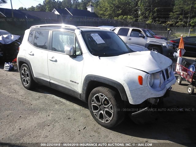 ZACCJADT0FPB70023 - 2015 JEEP RENEGADE LIMITED WHITE photo 1