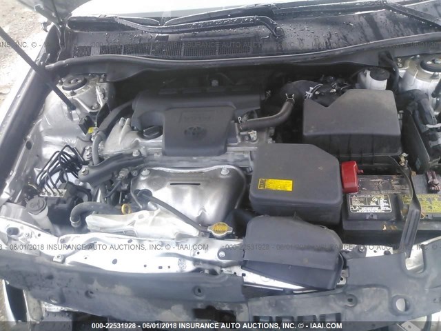 4T1BF1FKXCU170655 - 2012 TOYOTA CAMRY SE/LE/XLE 银色 照片 10