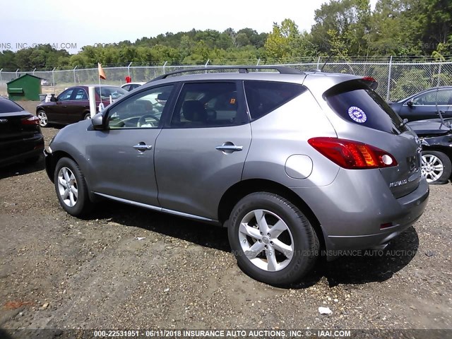 JN8AZ18U99W027168 - 2009 NISSAN MURANO S/SL GRAY photo 3