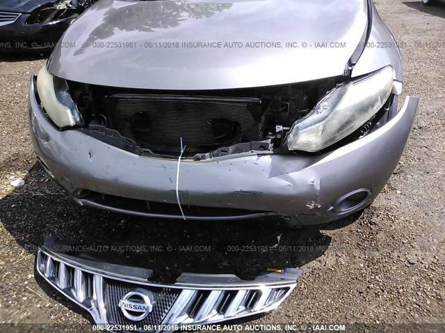 JN8AZ18U99W027168 - 2009 NISSAN MURANO S/SL GRAY photo 6