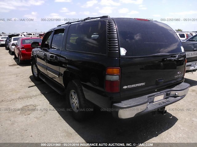 3GNEC16Z33G135294 - 2003 CHEVROLET SUBURBAN C1500 BLACK photo 3