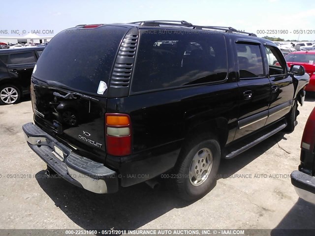 3GNEC16Z33G135294 - 2003 CHEVROLET SUBURBAN C1500 BLACK photo 4