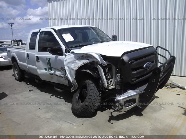 1FT8W3BT5DEB47272 - 2013 FORD F350 4X4 CREWCAB SUPER DUTY WHITE photo 1