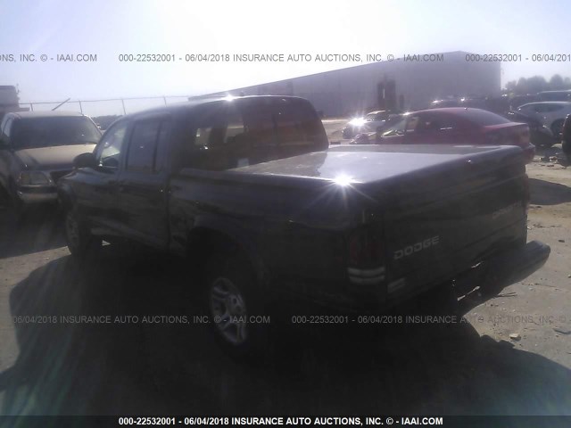 1D7HL38X53S366211 - 2003 DODGE DAKOTA QUAD SPORT BLACK photo 3