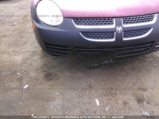 1B3ES56C44D577029 - 2004 DODGE NEON SXT RED photo 6