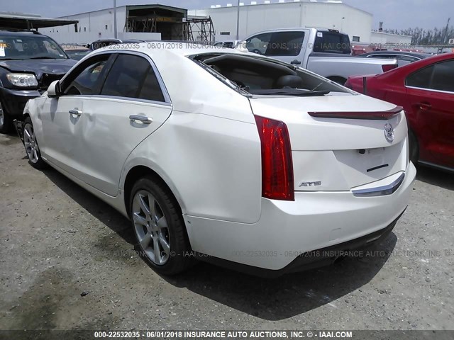 1G6AA5RA6D0151010 - 2013 CADILLAC ATS WHITE photo 3