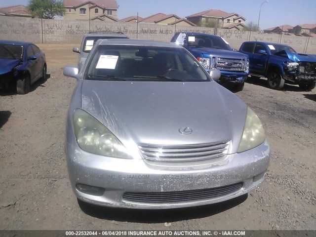 JTHBA30G540007485 - 2004 LEXUS ES 330 SILVER photo 6