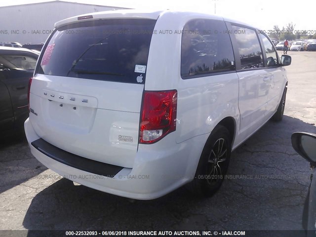 2C4RDGBG3ER406043 - 2014 DODGE GRAND CARAVAN SE WHITE photo 4