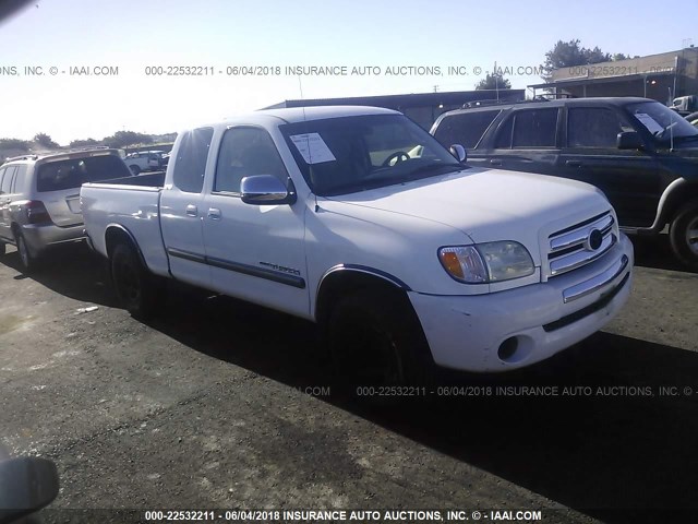 5TBRN34133S380037 - 2003 TOYOTA TUNDRA ACCESS CAB SR5 WHITE photo 1