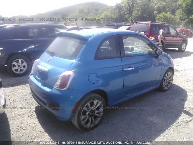 3C3CFFBR0GT155403 - 2016 FIAT 500 SPORT BLUE photo 4