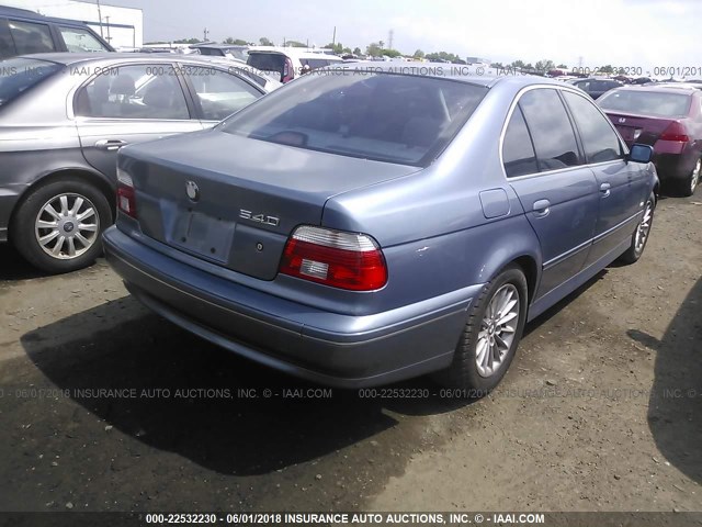 WBADN63403GN88625 - 2003 BMW 540 I AUTOMATIC Light Blue photo 4