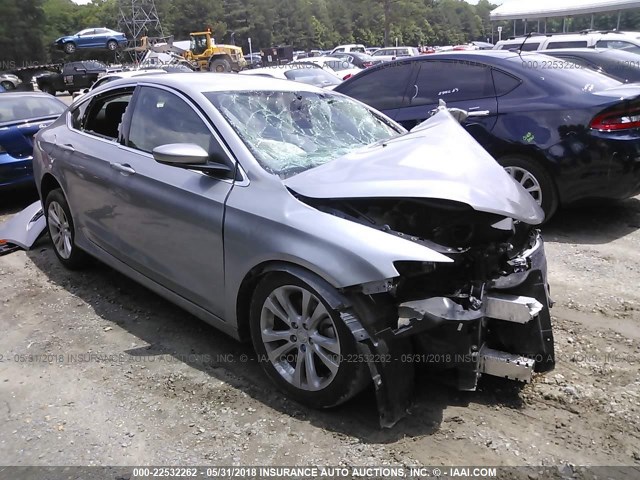 1C3CCCAB1FN629322 - 2015 CHRYSLER 200 LIMITED SILVER photo 1