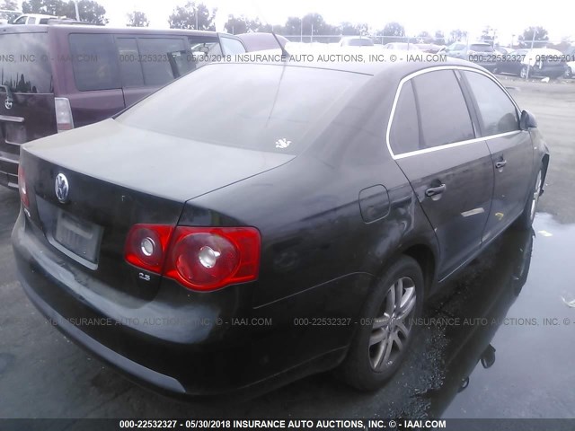3VWEG71K87M076502 - 2007 VOLKSWAGEN JETTA WOLFSBURG 黑色 照片 4