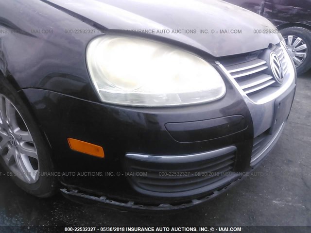 3VWEG71K87M076502 - 2007 VOLKSWAGEN JETTA WOLFSBURG 黑色 照片 6