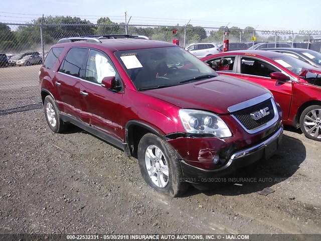 1GKER23D19J155478 - 2009 GMC ACADIA SLT-1 RED photo 1