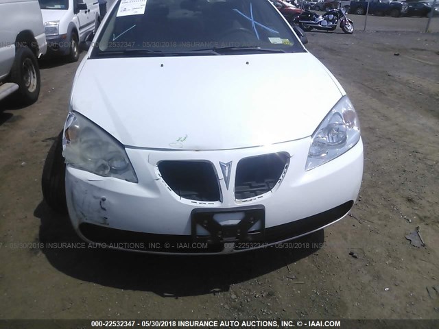 1G2ZG57B394143879 - 2009 PONTIAC G6 WHITE photo 6