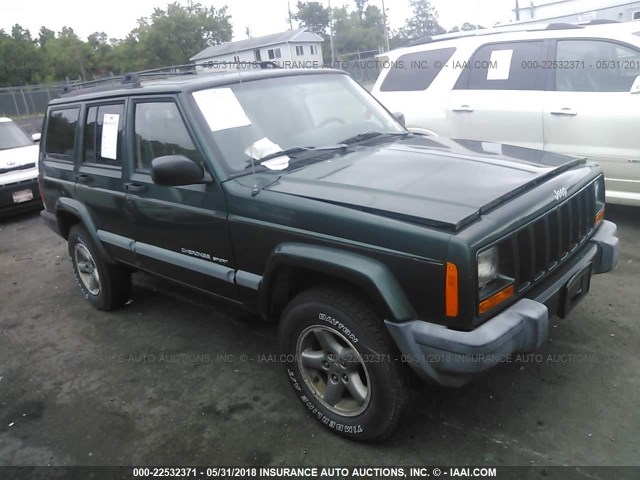 1J4FF68S8XL541219 - 1999 JEEP CHEROKEE SPORT/CLASSIC მწვანე ფოტო 1