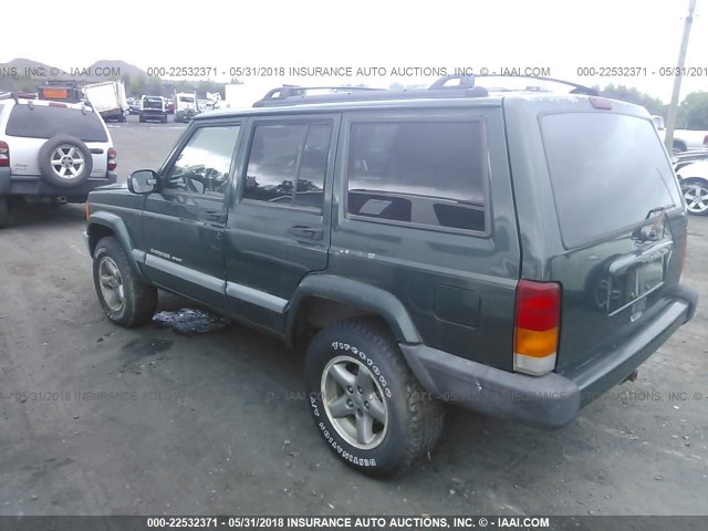 1J4FF68S8XL541219 - 1999 JEEP CHEROKEE SPORT/CLASSIC GREEN photo 3