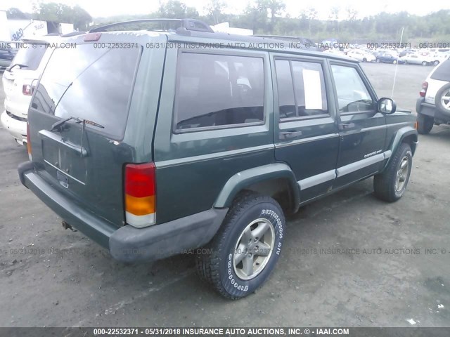 1J4FF68S8XL541219 - 1999 JEEP CHEROKEE SPORT/CLASSIC GREEN photo 4