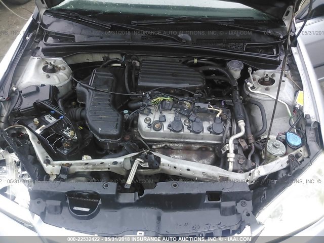 2HGES16374H643231 - 2004 HONDA CIVIC DX VP 银色 照片 10