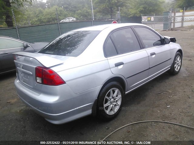 2HGES16374H643231 - 2004 HONDA CIVIC DX VP SILVER photo 4