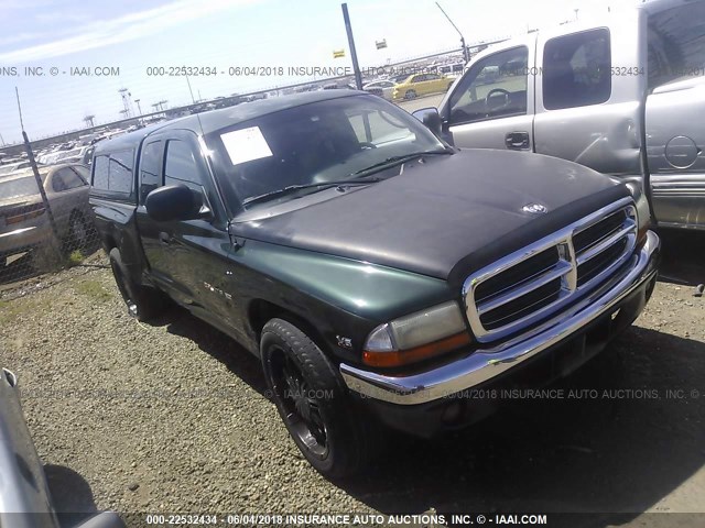 1B7GL22X7YS553840 - 2000 DODGE DAKOTA GREEN photo 1