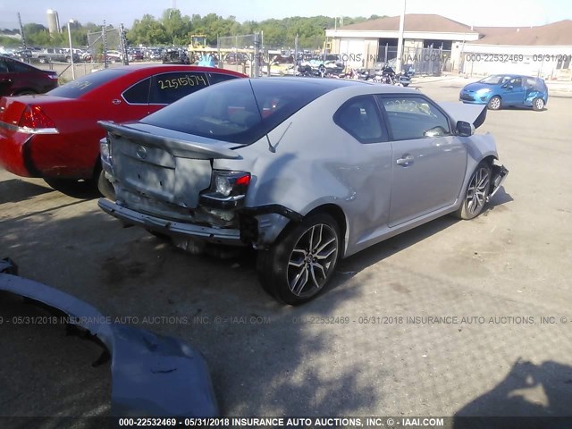 JTKJF5C77E3068450 - 2014 TOYOTA SCION TC 灰色 照片 4