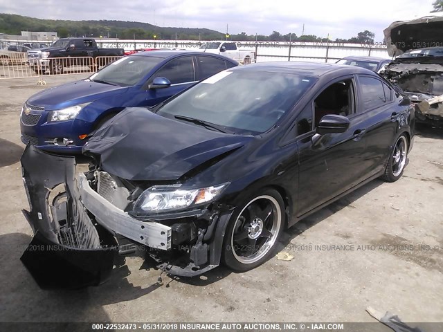 2HGFB6E51EH701646 - 2014 HONDA CIVIC SI BLACK photo 2