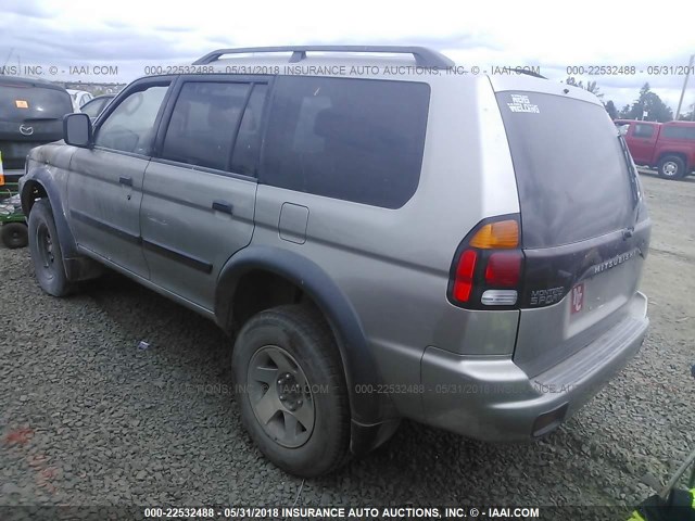 JA4LS21H93J026161 - 2003 MITSUBISHI MONTERO SPORT ES/SPORT LS GOLD photo 3