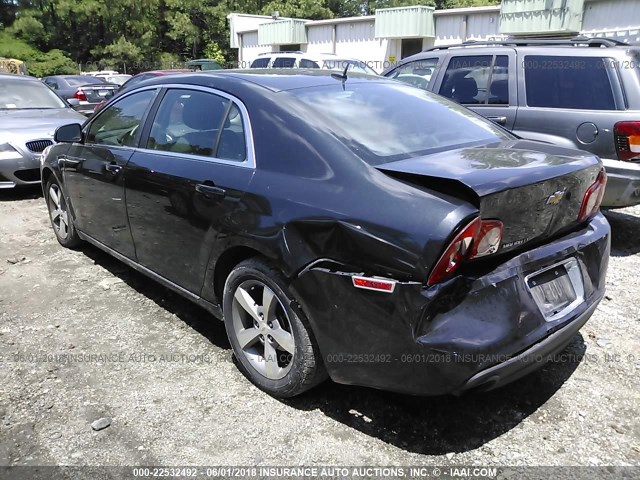 1G1ZC5E17BF200198 - 2011 CHEVROLET MALIBU 1LT შავი ფოტო 3