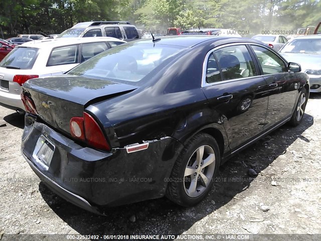 1G1ZC5E17BF200198 - 2011 CHEVROLET MALIBU 1LT შავი ფოტო 4